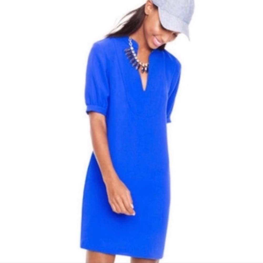 J.Crew Black Crepe Shift Dress in size 00
